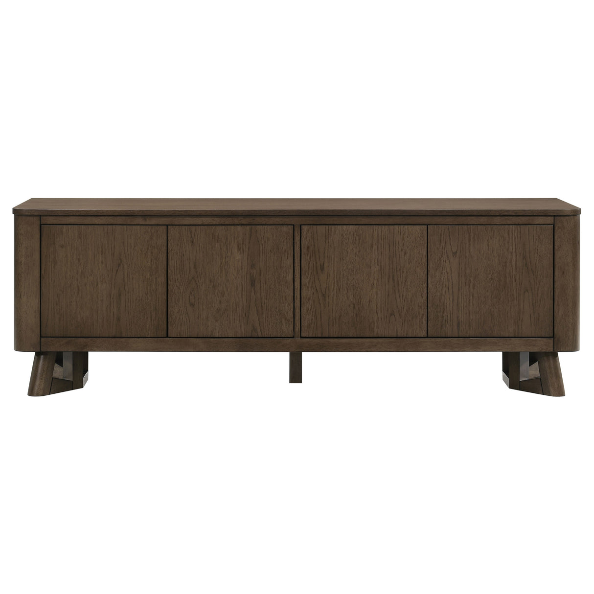 Trotter 71-Inch 4-Door Wood TV Stand, Brown