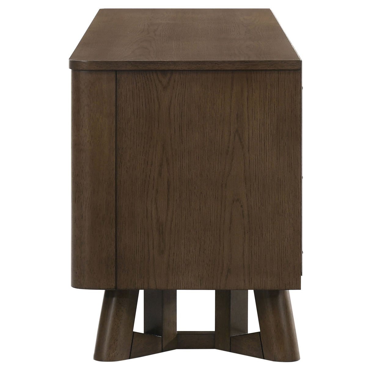 Trotter 71-Inch 4-Door Wood TV Stand, Brown