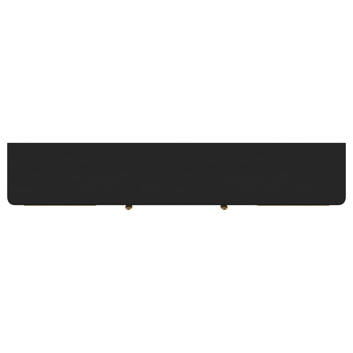 Arini Rattan Cane 2-Door TV Stand - Black with Ash Veneer