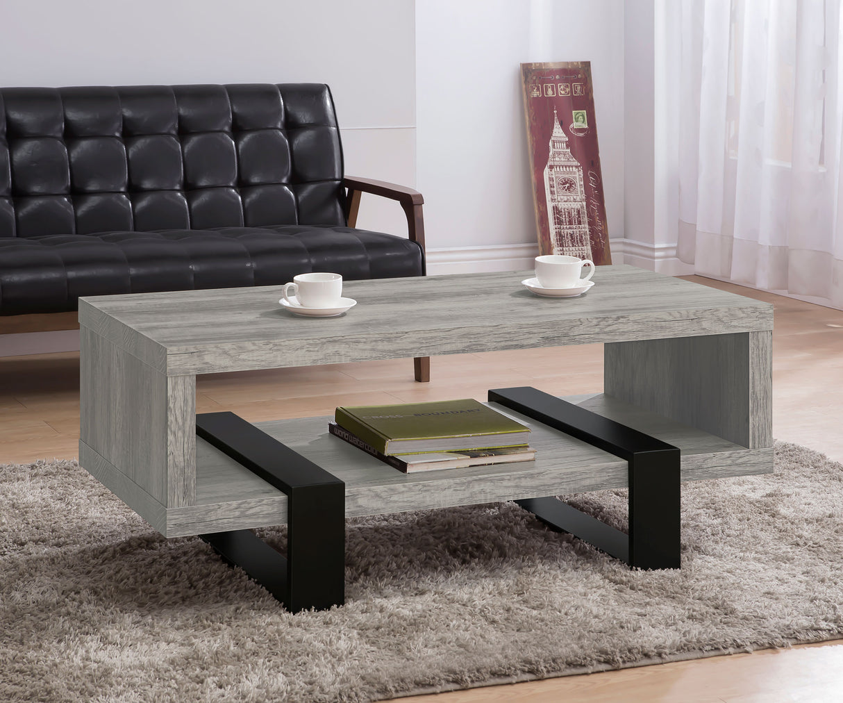 Dinard Grey Driftwood Cocktail Coffee Table
