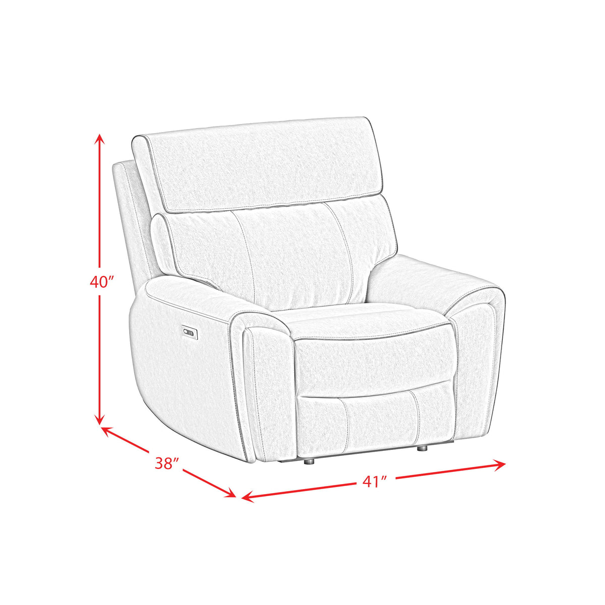 Jackpot - P1 Recliner - Explore Light Gray