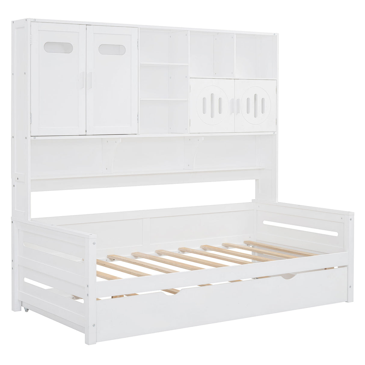 Daybed & All-In-One Cabinet And Shelf