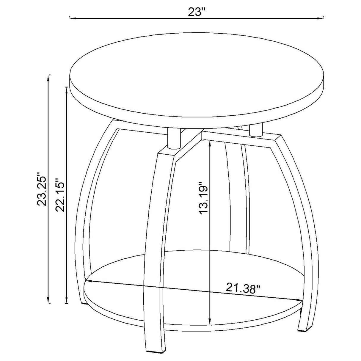 Dacre Round Dark Charcoal End Table