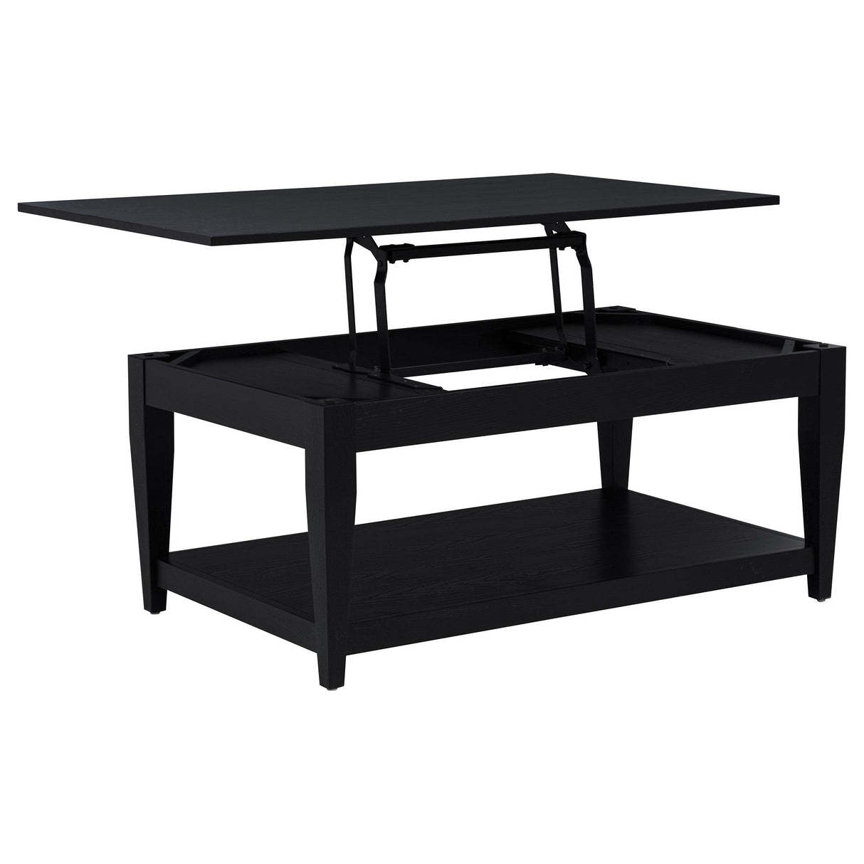 Lindenton Lift-Top Cocktail Coffee Table in Black Oak