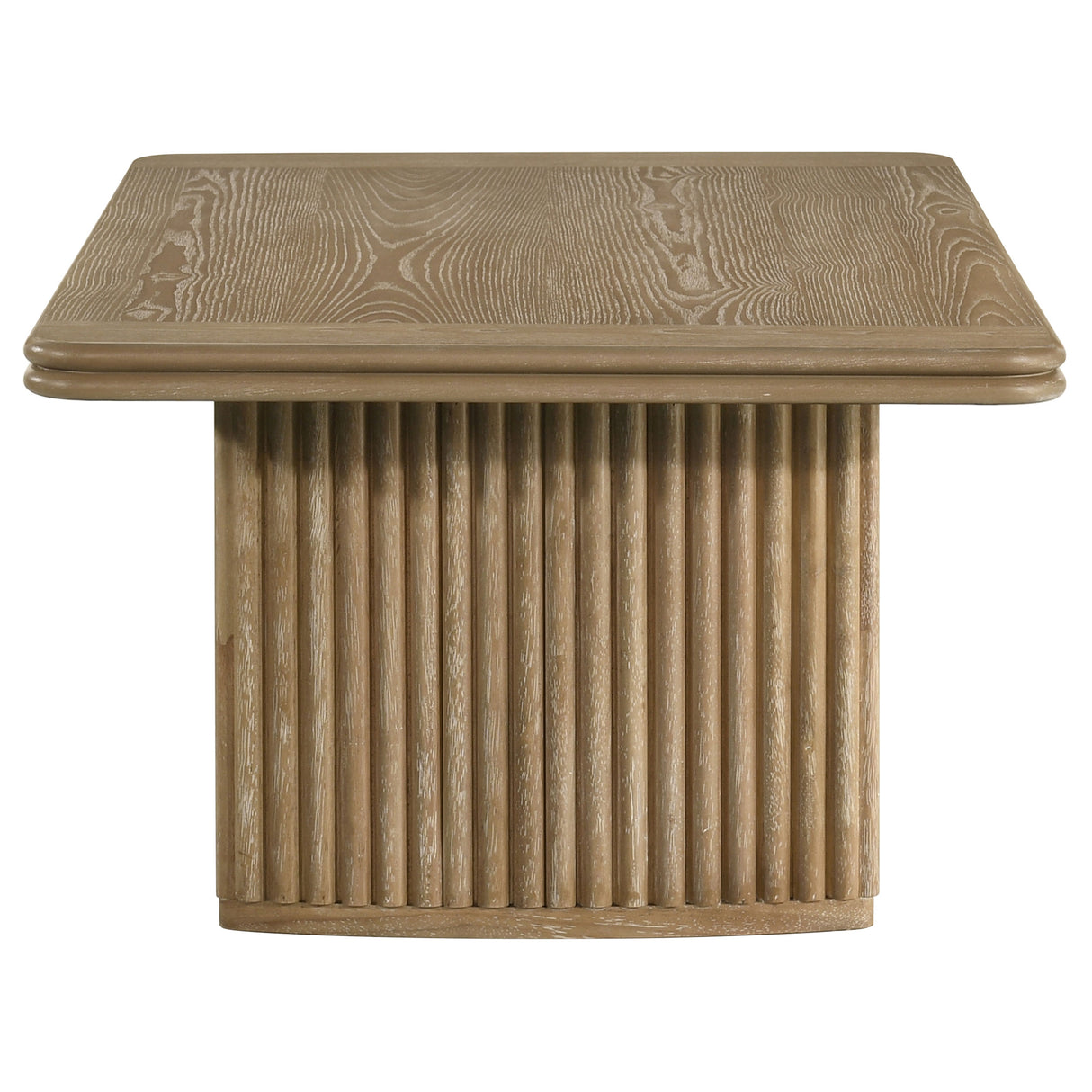 Adina Rectangular Wood Coffee Table, Distressed Light Brown