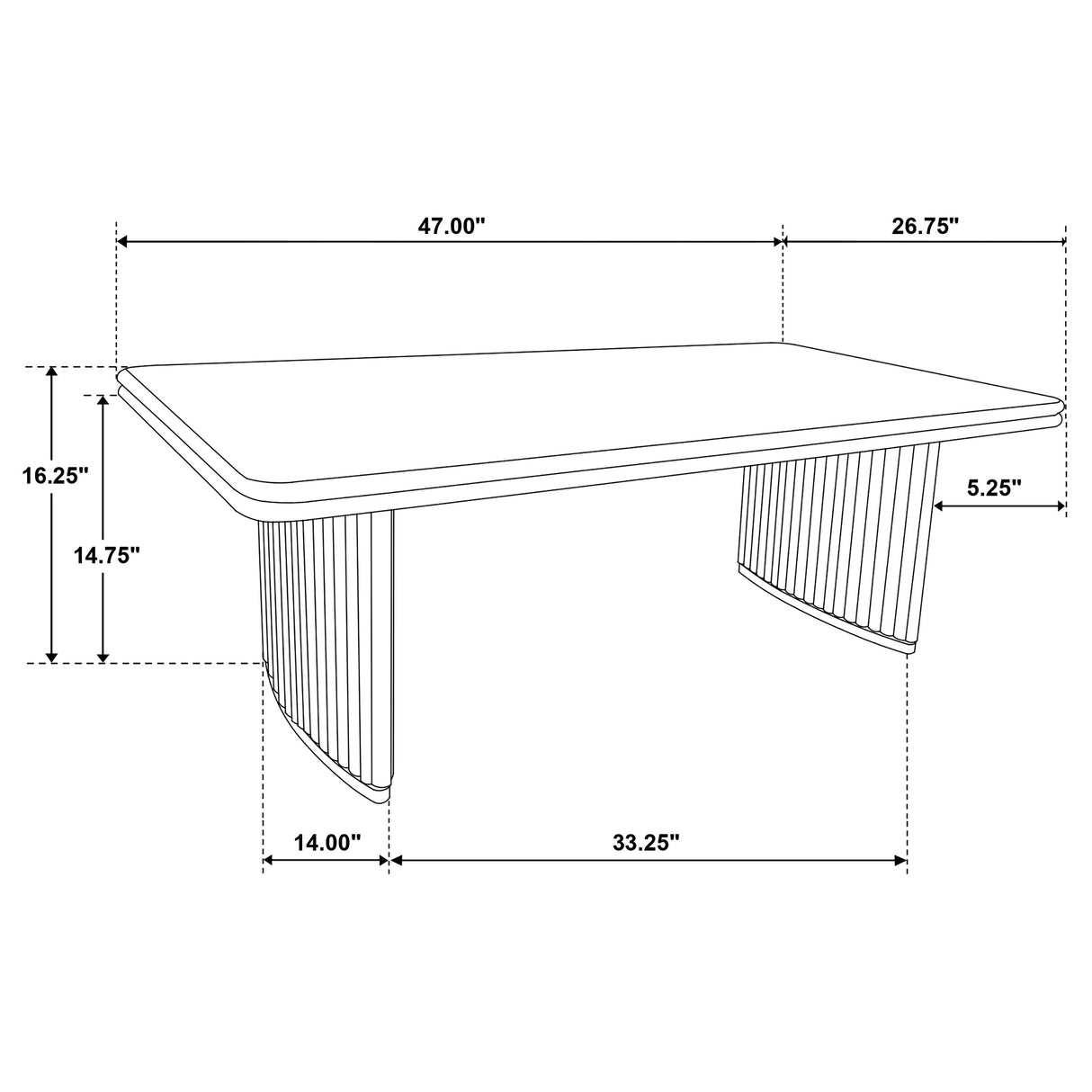 Adina Rectangular Wood Coffee Table, Distressed Light Brown