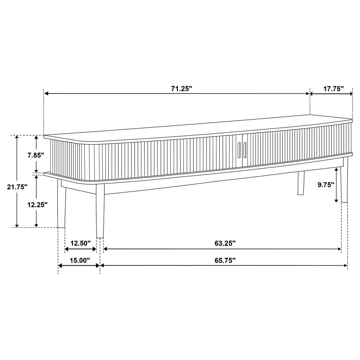 Croyden 71-Inch TV Stand Media Console Weathered Natural