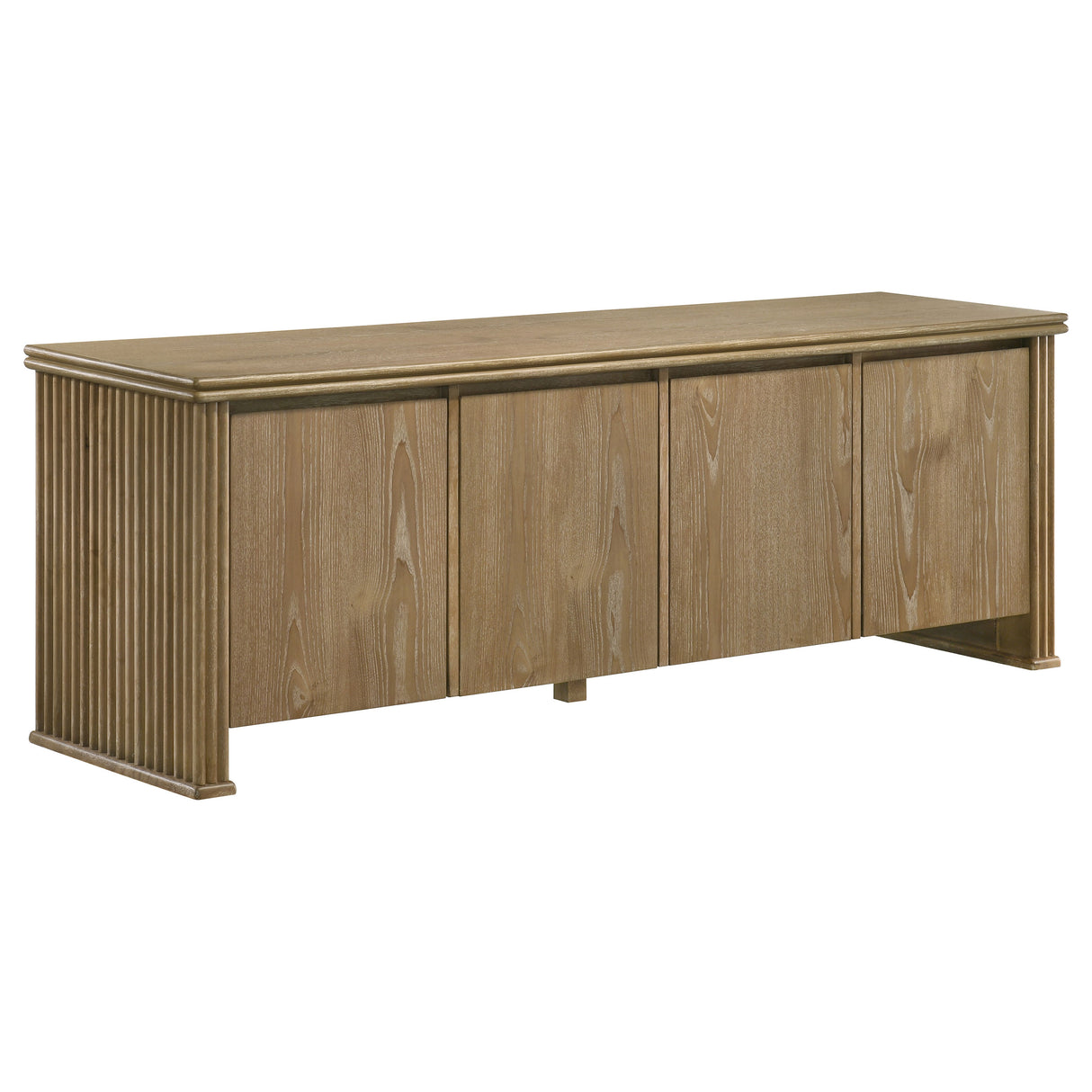 Adina 70-Inch TV Stand Media Console Distressed Light Brown