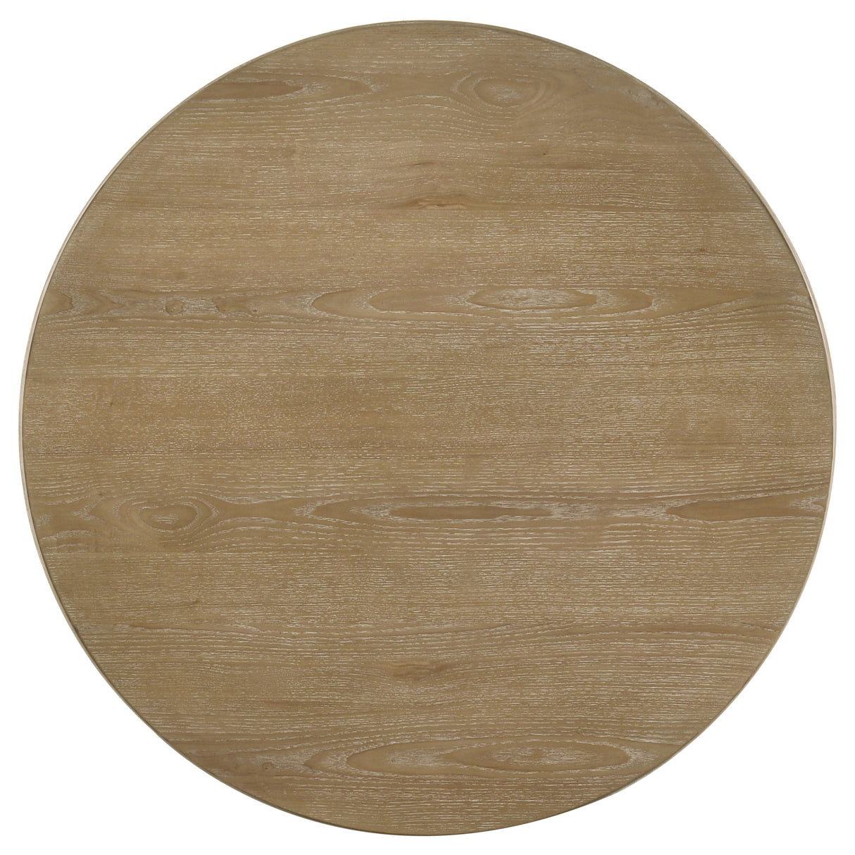 Adina 36-Inch Round Wood Coffee Table, Distressed Light Brown