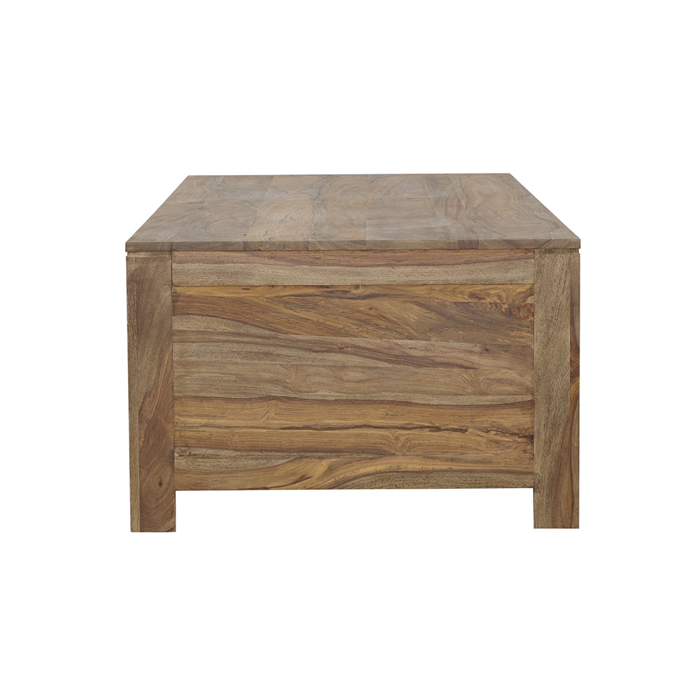 Esther 6-Drawer Solid Wood Coffee Table Natural Sheesham