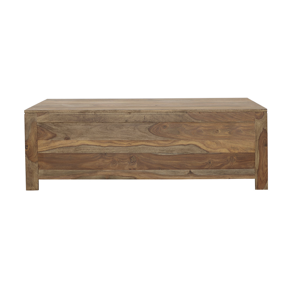 Esther 6-Drawer Solid Wood Coffee Table Natural Sheesham