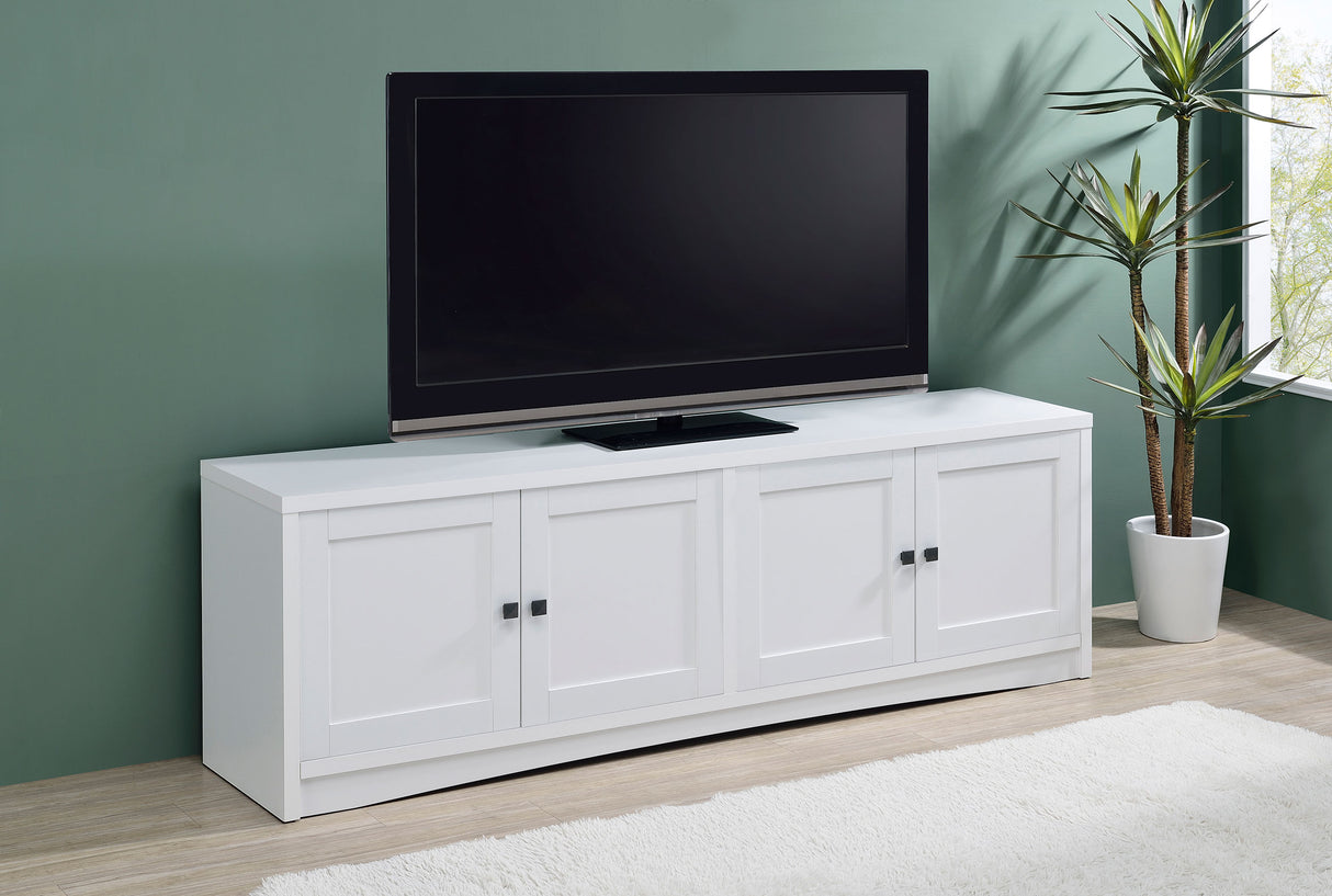 Laughlin 4-Door White TV Stand - 78 Inches
