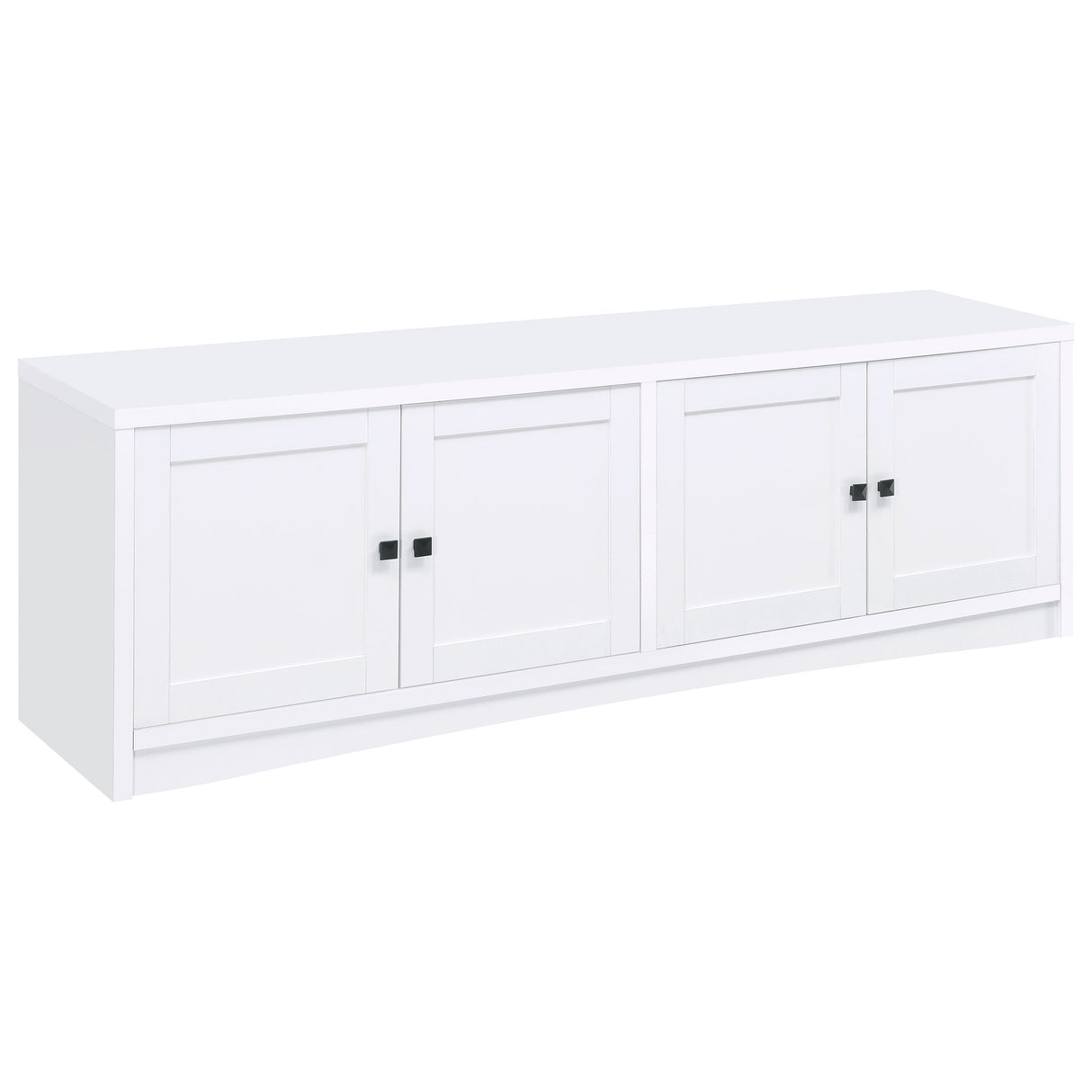 Laughlin 4-Door White TV Stand - 78 Inches