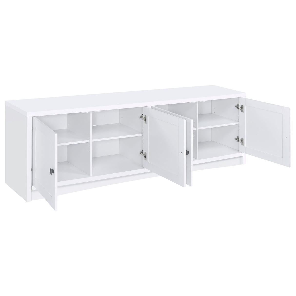 Laughlin 4-Door White TV Stand - 78 Inches