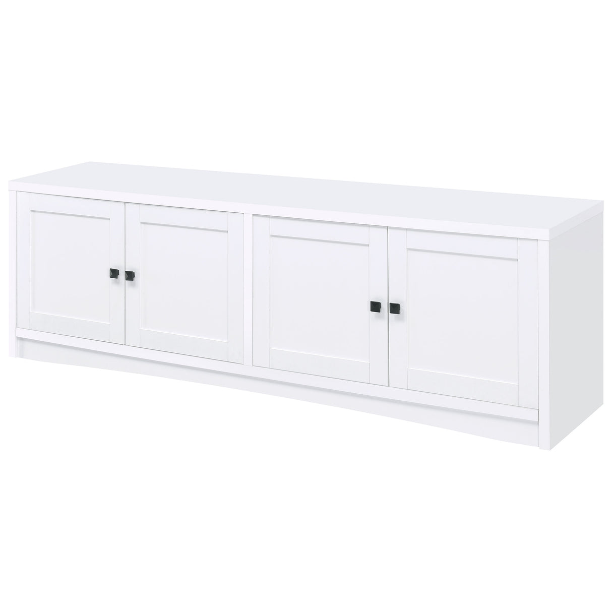 Laughlin 4-Door White TV Stand - 78 Inches