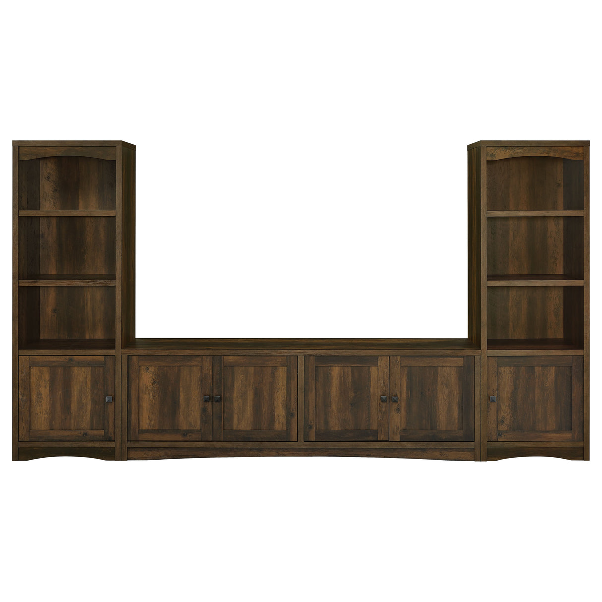 Laughlin 4-Shelf Media Tower, Dark Pine