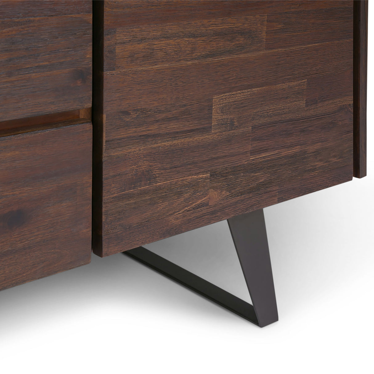 Sideboard Buffet Dining Storage Cabinet Industrial Acacia Wood 60x30in