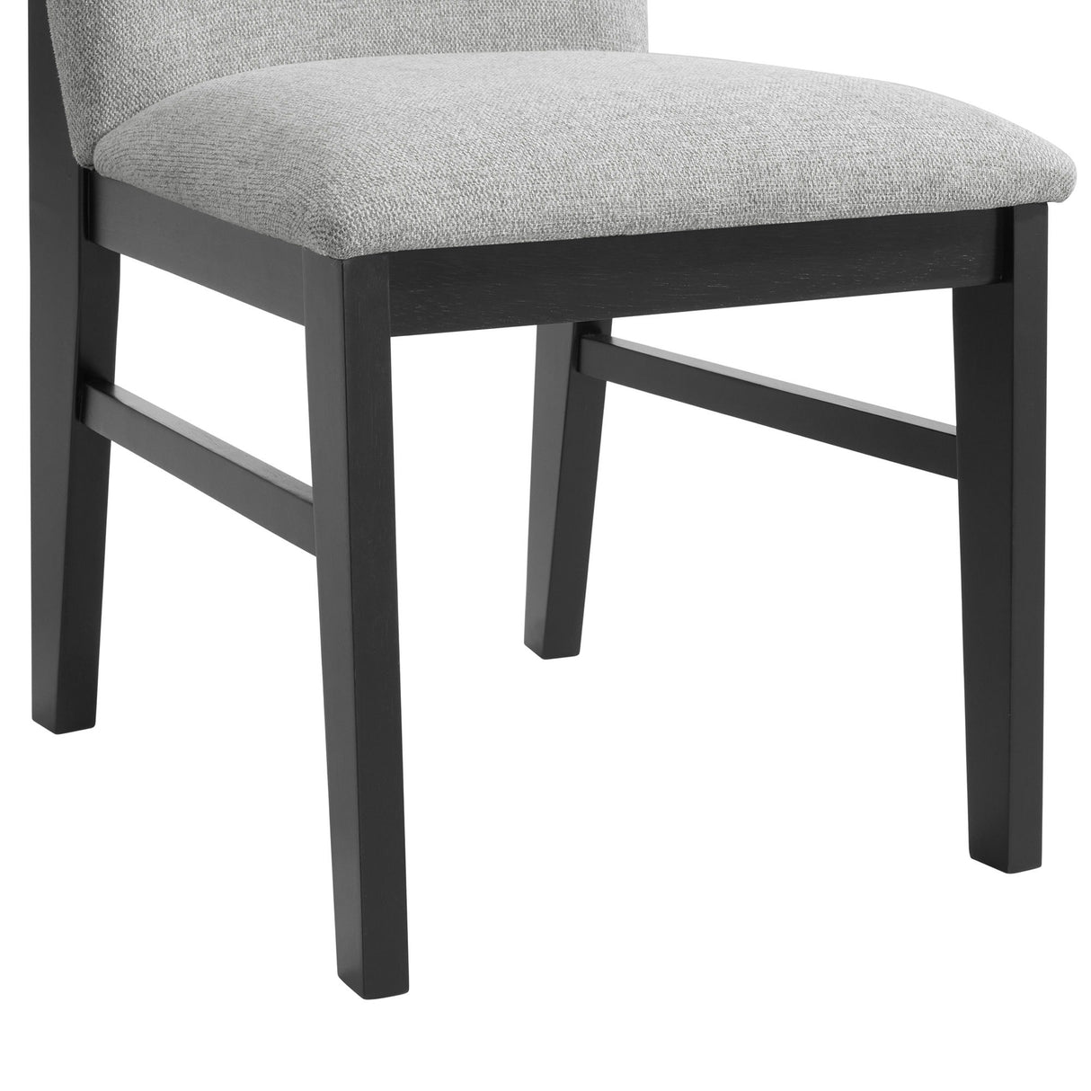 Edison - Dining Side Chair With Fabric (Set of 2) - Black And Light Gray