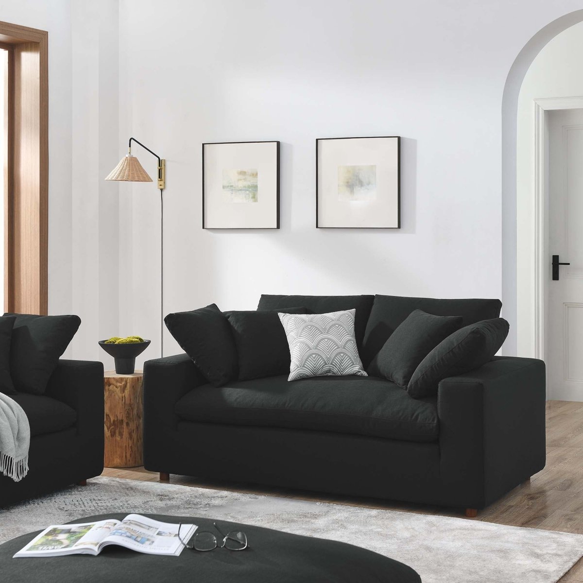 73 - Inch Commix Down Filled Overstuffed Fabric Loveseat - Loveseats available at Alpine Outlets in Denver