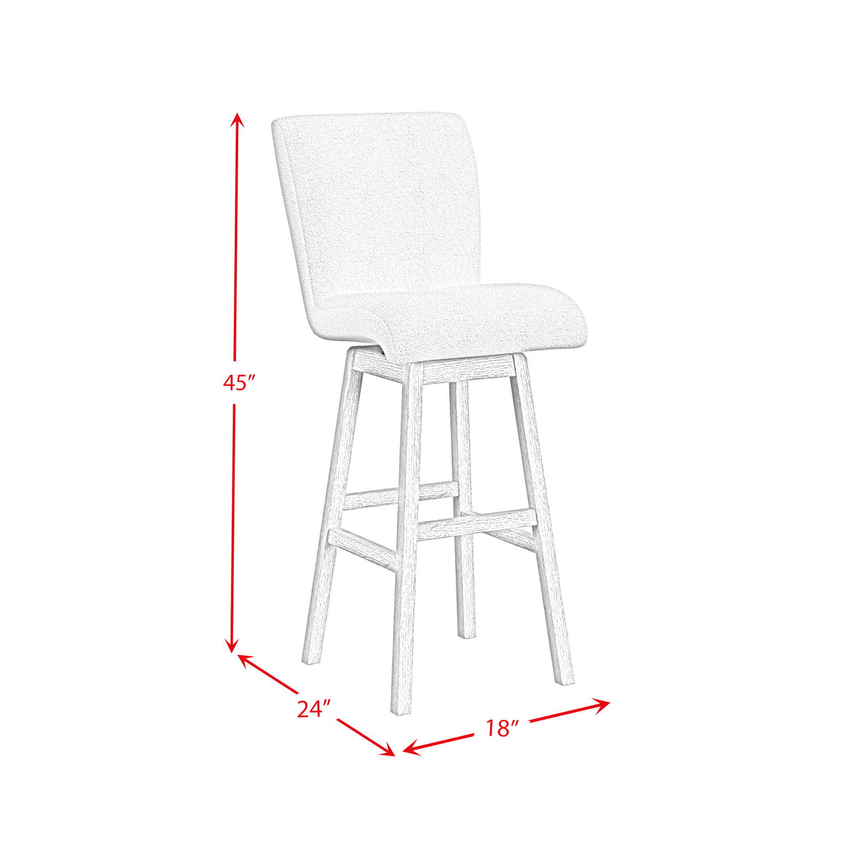 Cambrie - Upholstered Swivel Bar Stool With Boucle (Set of 2) - Beige / Natural