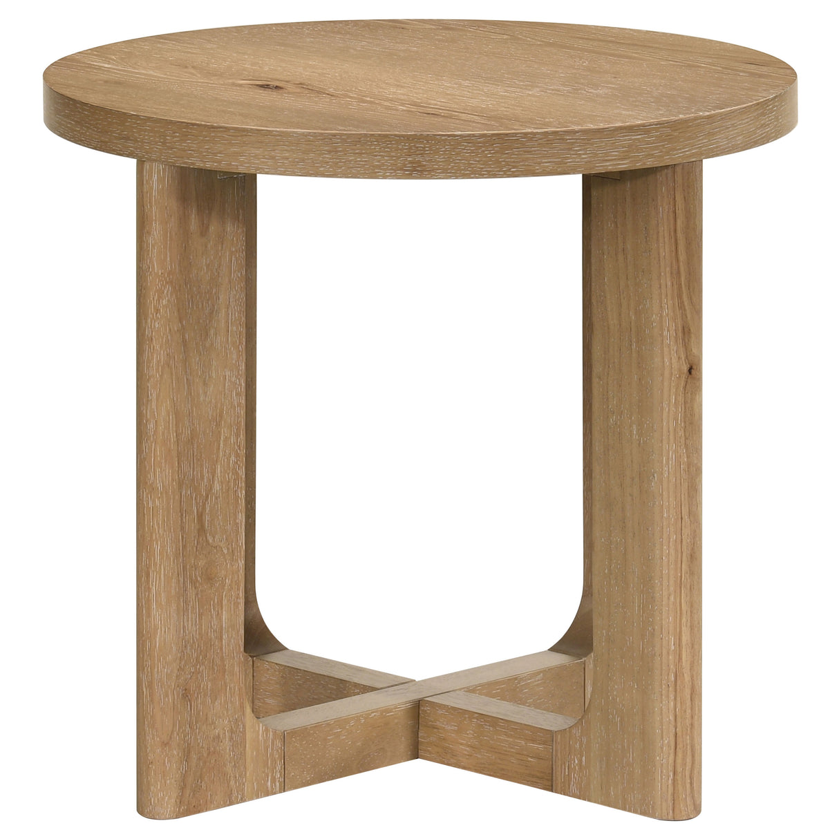 Kessler 2-Piece Round Coffee Table Set, Light Oak