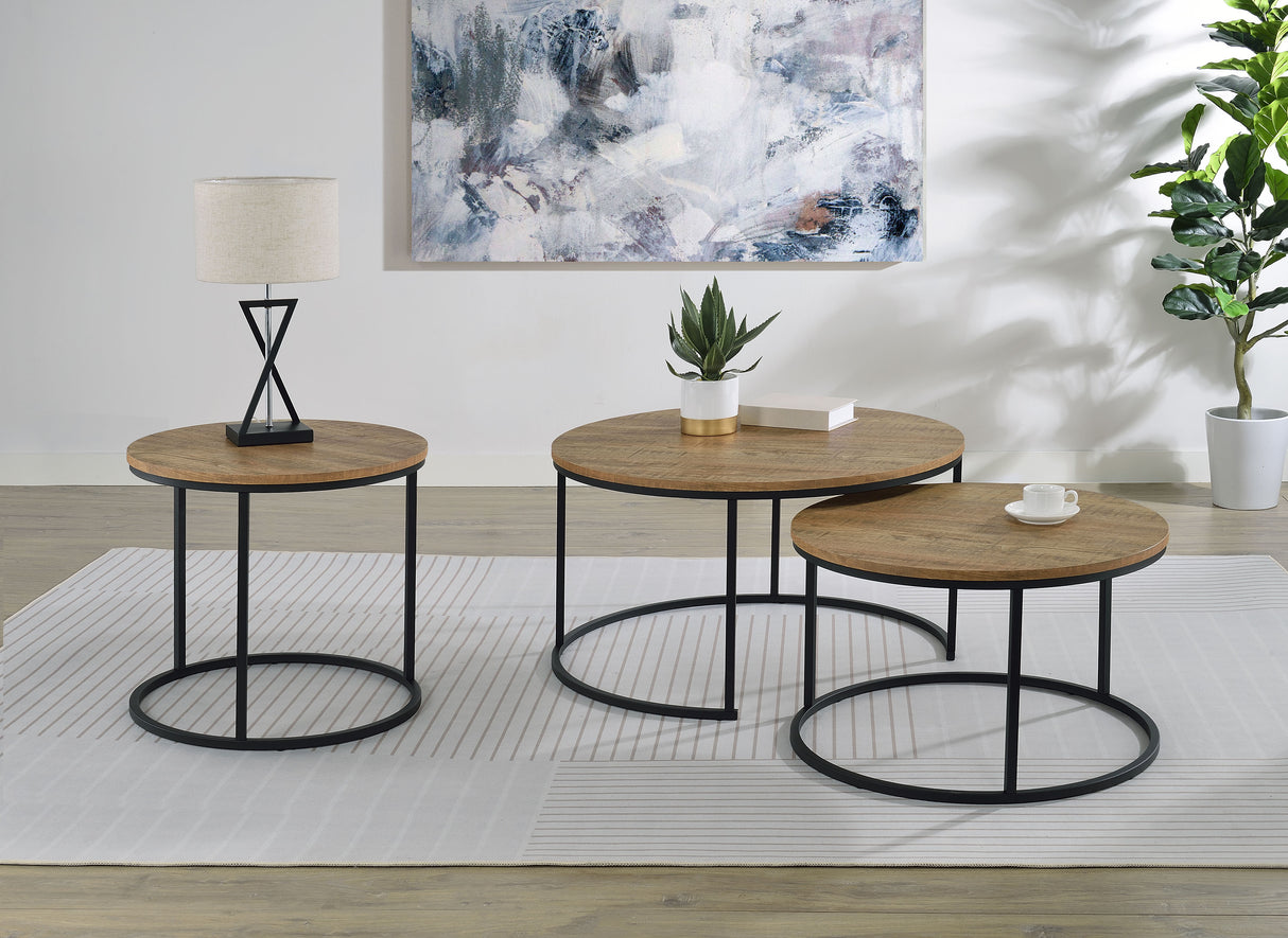 Lainey Round Occasional Side End Table in Mango