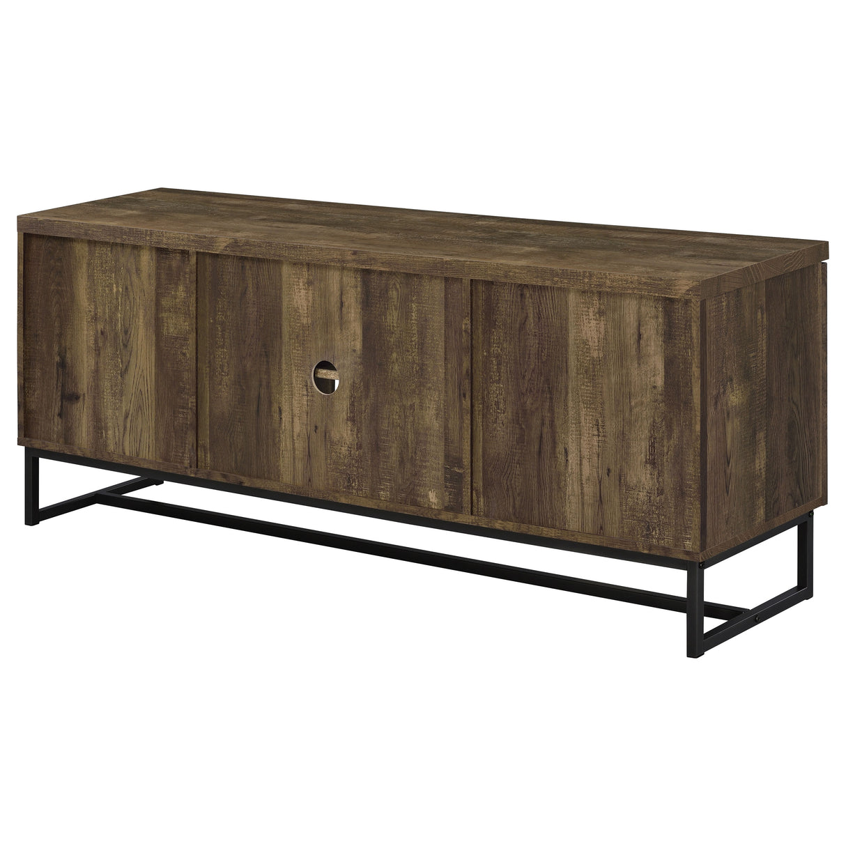 Myles 2-Door TV Stand 60 Inch Rustic Oak