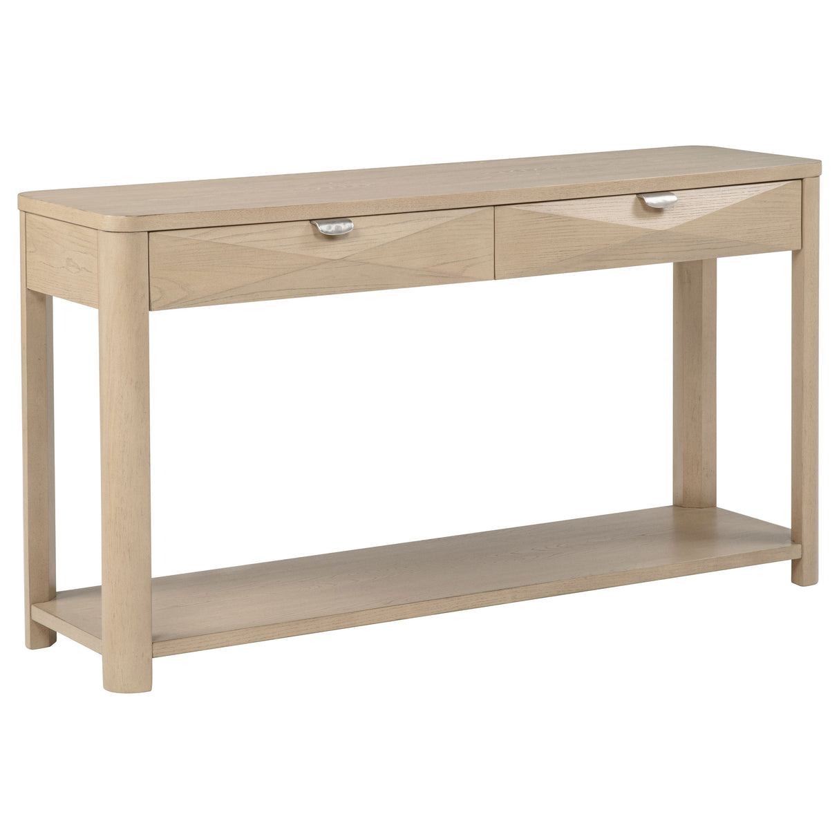Marcelo Sofa Console Table with 2 Drawers - Light Elm