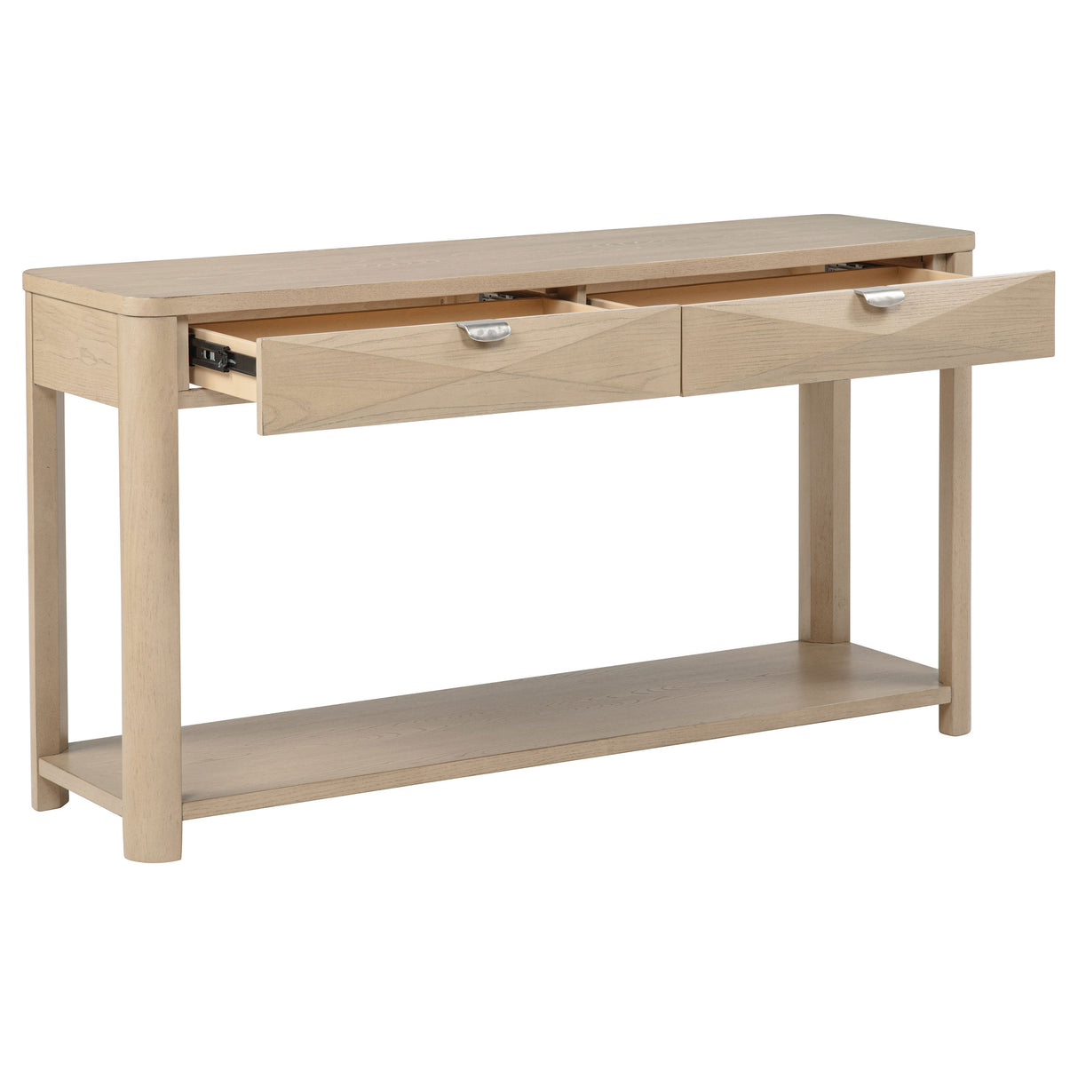 Marcelo Sofa Console Table with 2 Drawers - Light Elm