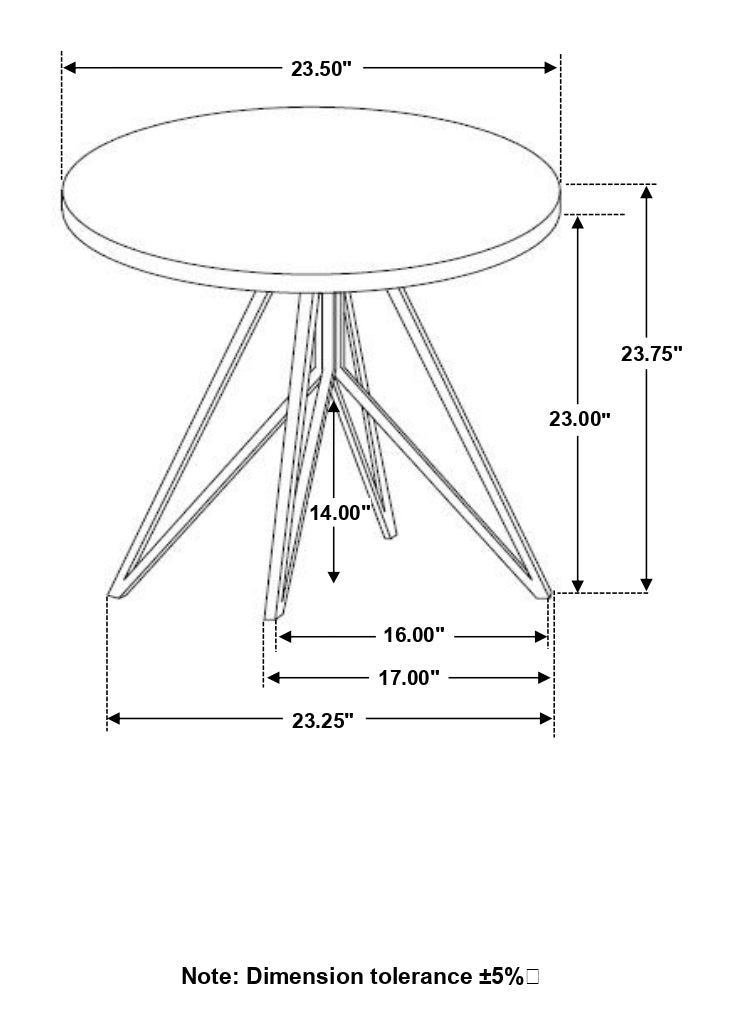 Hadi Round SmartTop Side End Table Cement Gunmetal