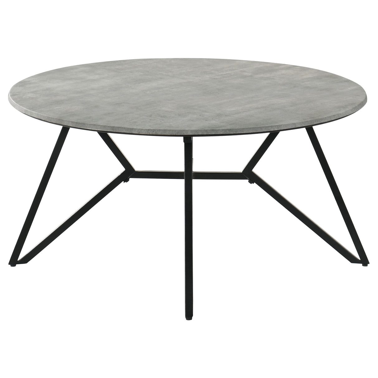 Hadi 2-Piece Round SmartTop Coffee and End Table Set, Cement