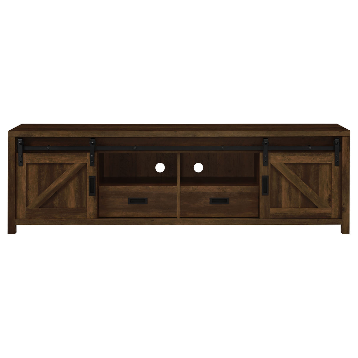 Madra 2-Door TV Stand, Dark Pine, 79-inch