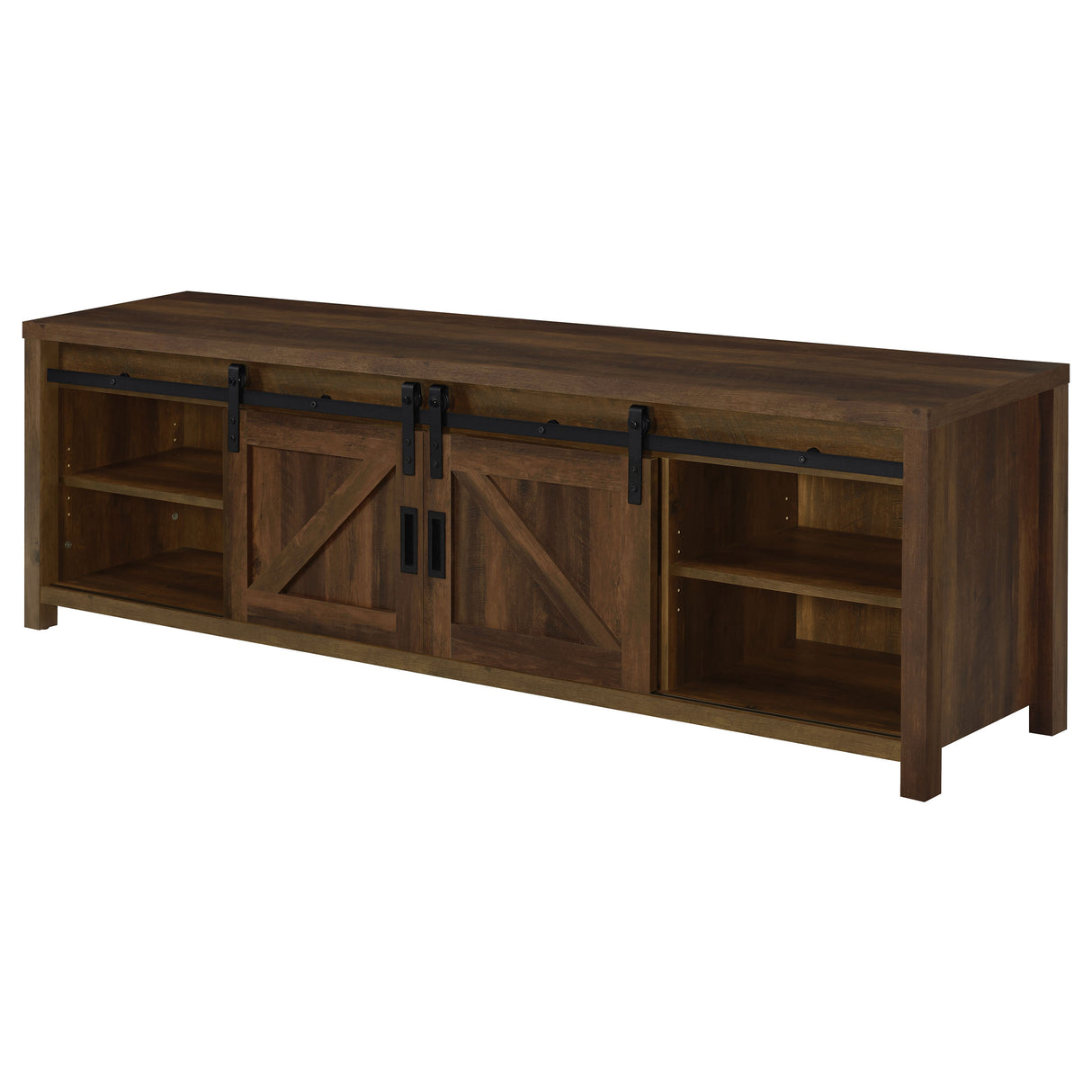 Madra 2-Door TV Stand, Dark Pine, 79-inch
