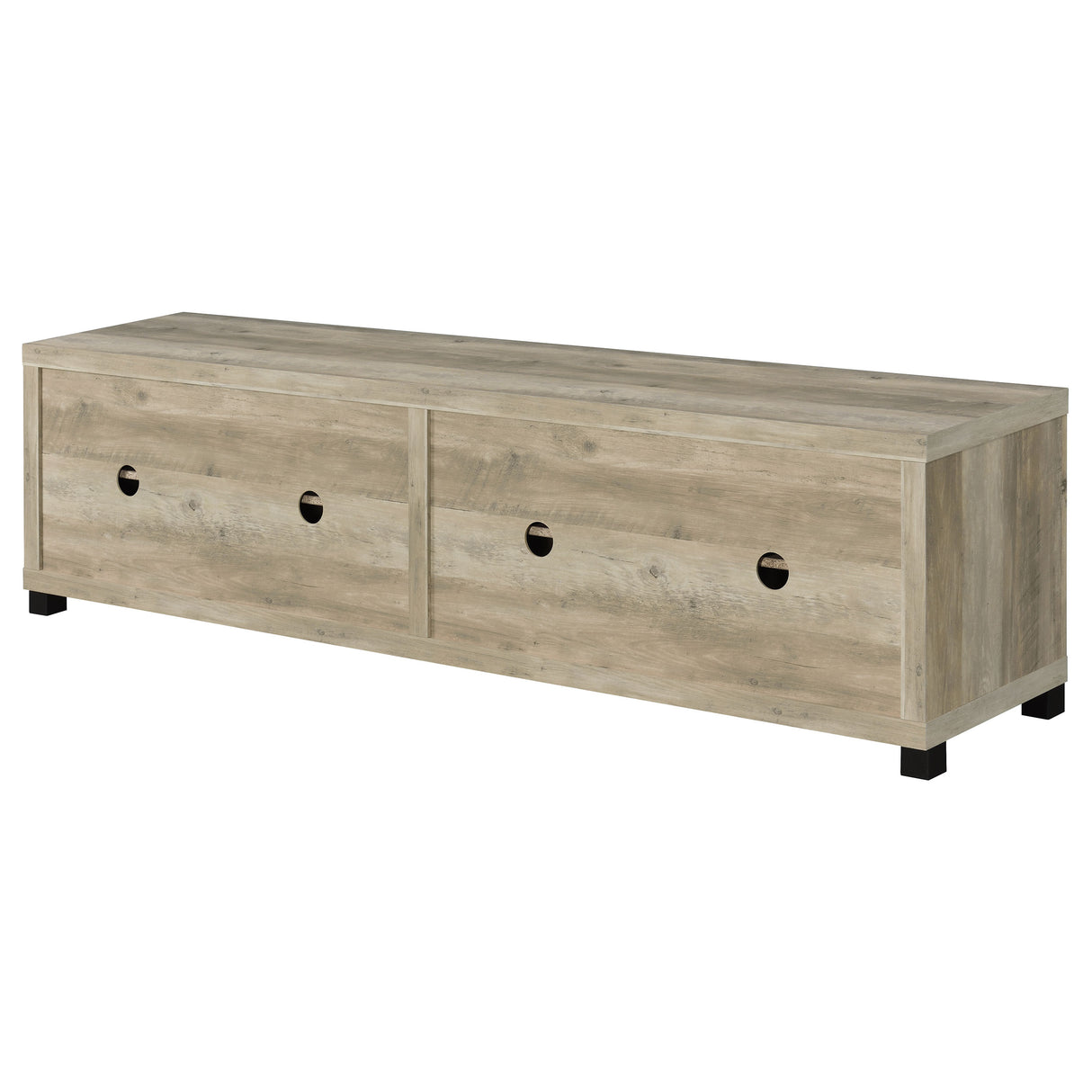 Sachin 4-Door TV Stand - 79 Inch Distressed Pine