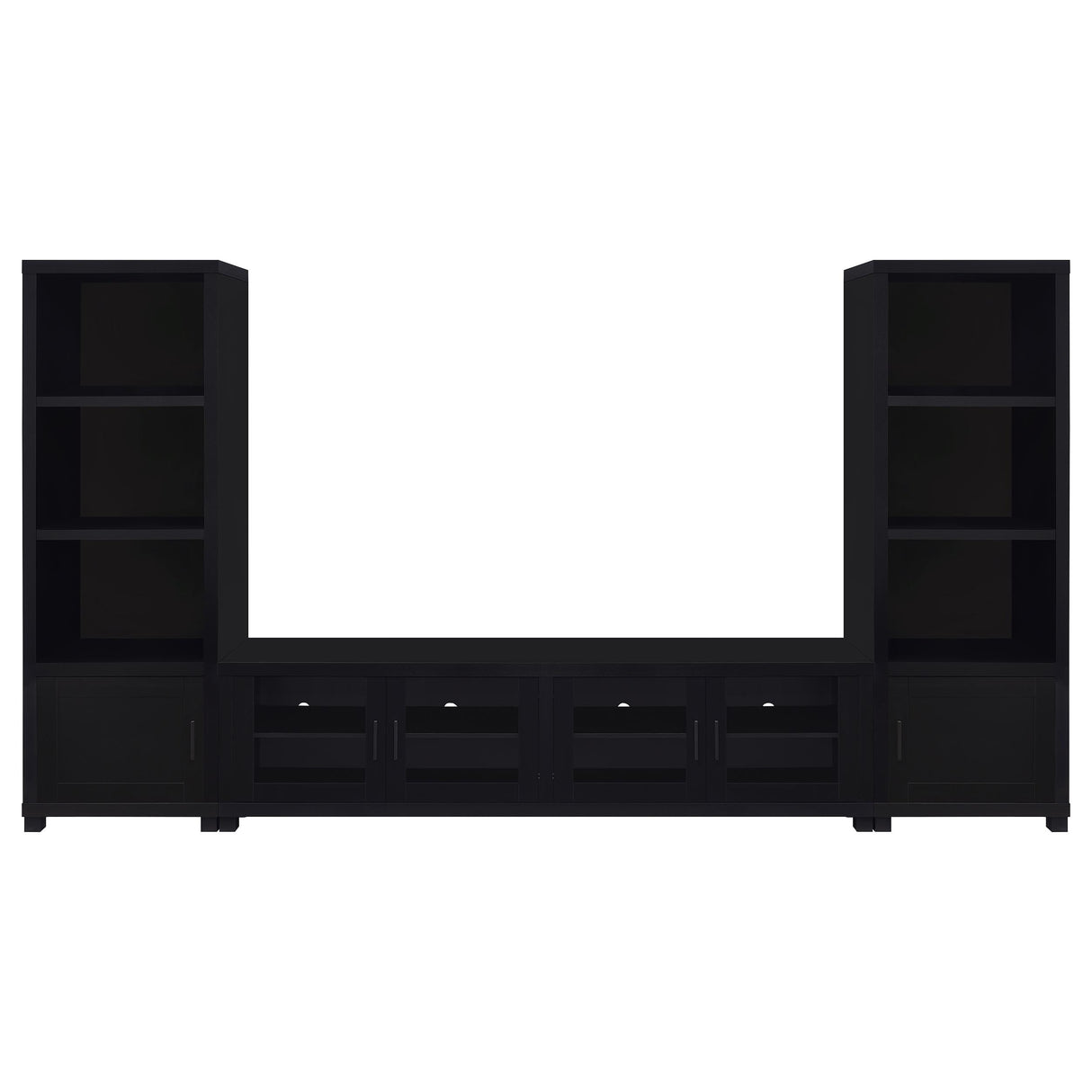Jupiter 3-Piece Entertainment Center 79-inch TV Stand Black