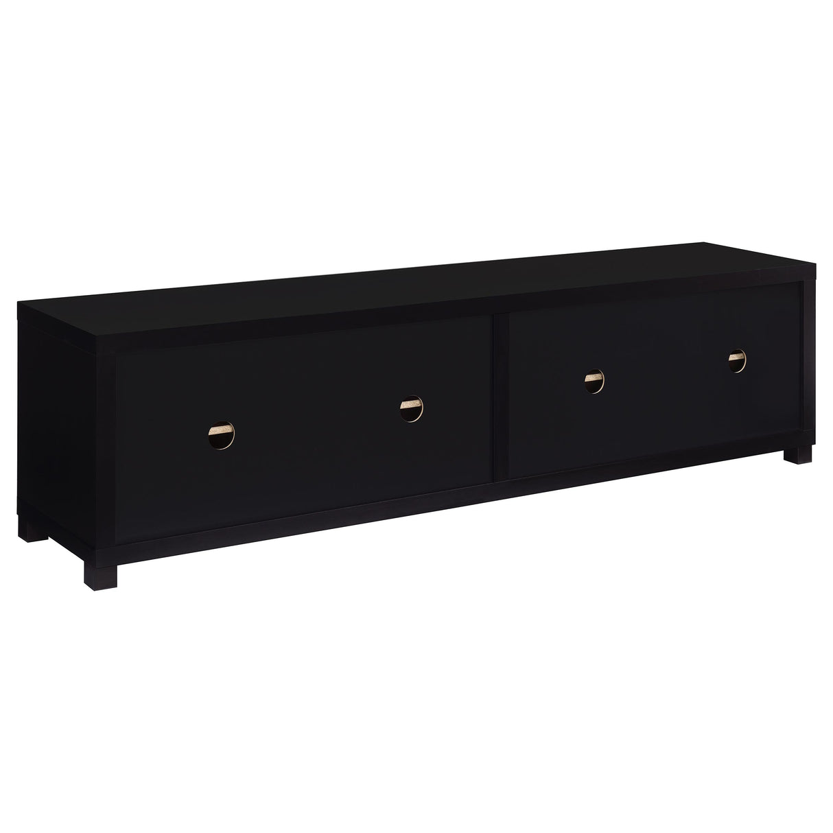 Jupiter 4-Door Black TV Stand - 79 Inch