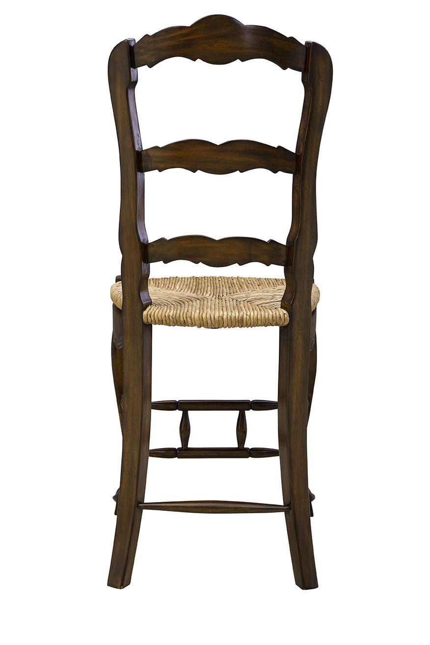 24" Ladderback Counter Stool - Dark Brown