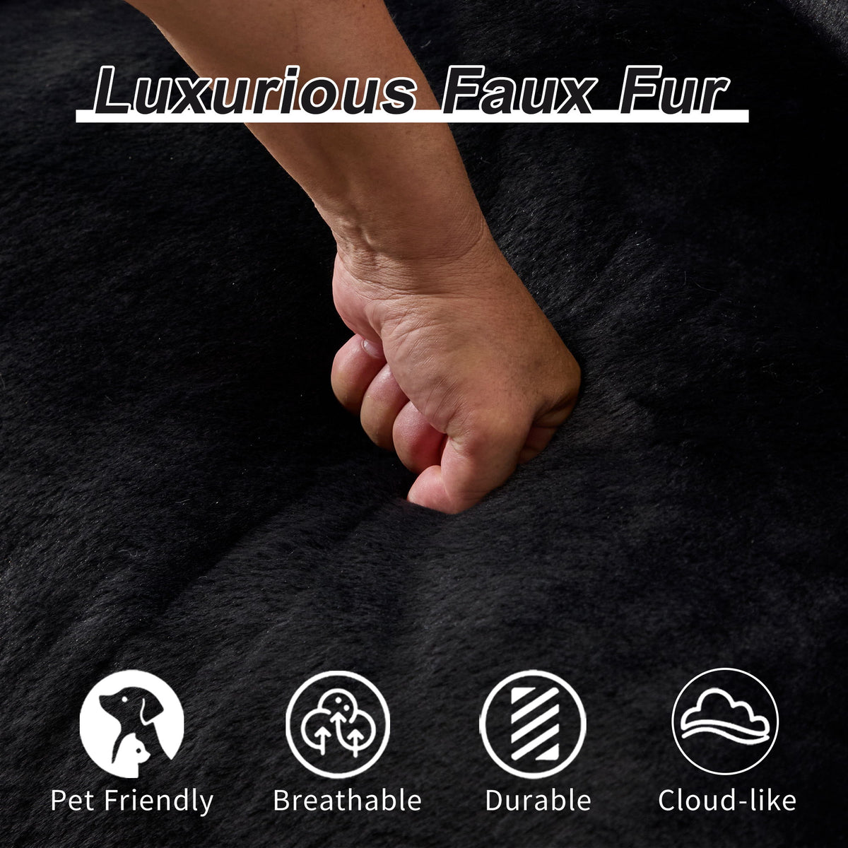 Giant Bean Bag Couch, Ultra Soft Fluffy Loveseat For Living Room