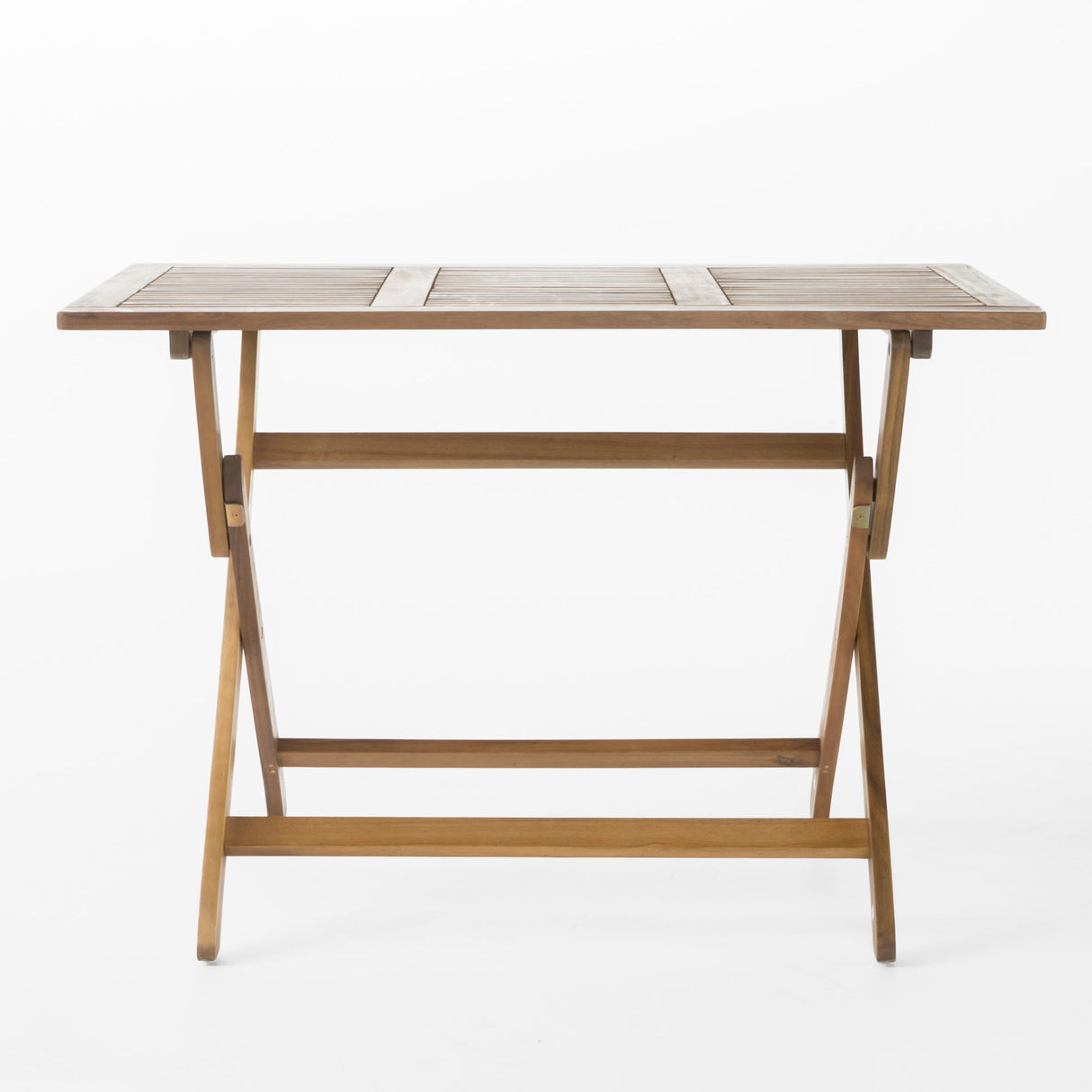 Blissique - Outdoor Foldable Wood Dining Table With Slat Design
