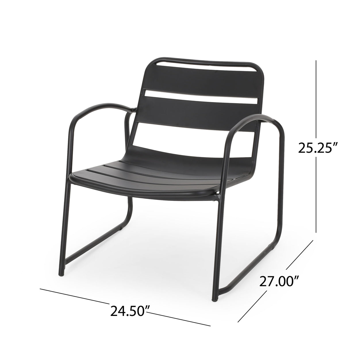 Modern Conrad Chair Outdoor Seating - Matte Black