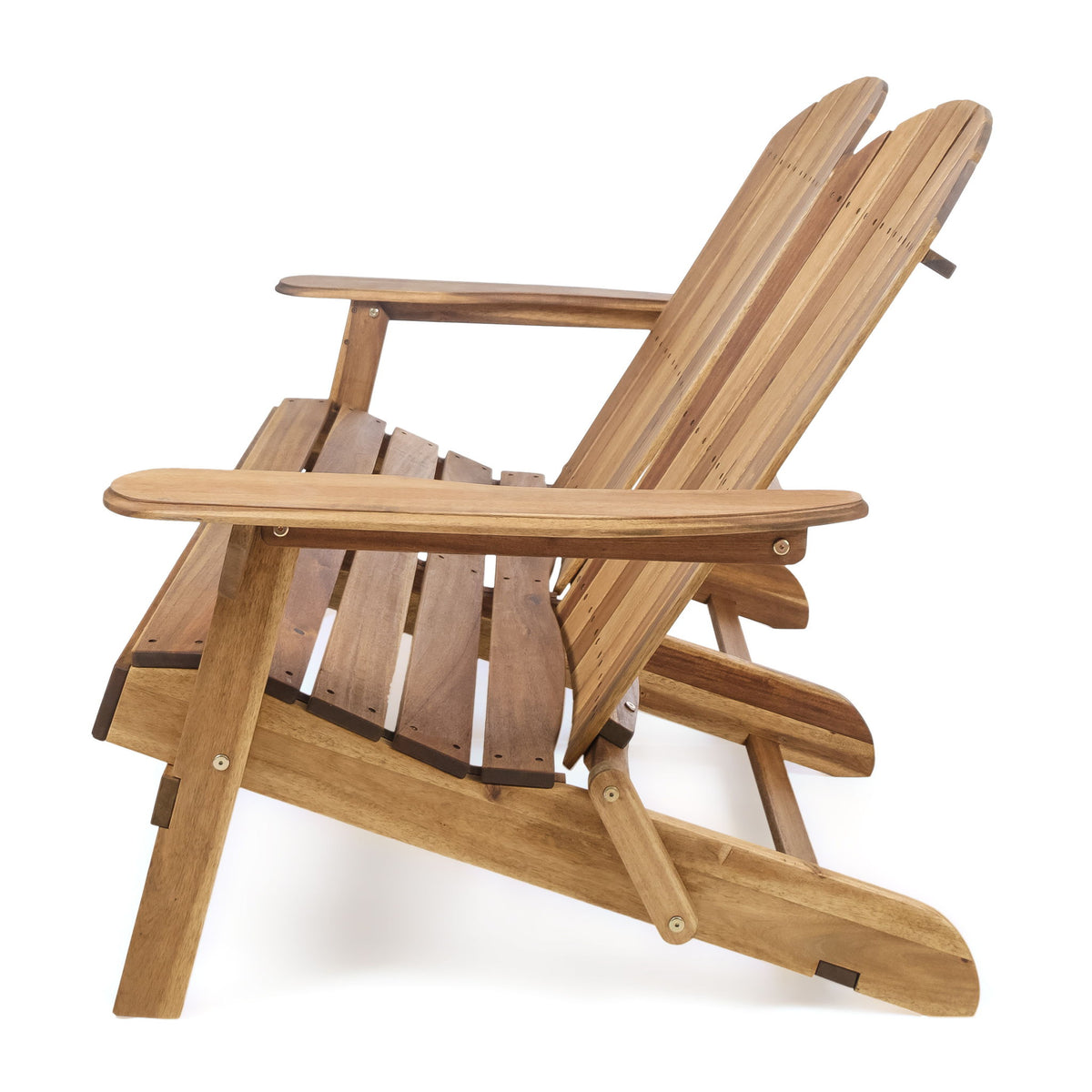 Outdoor Adirondack Rocking Loveseat With Hand Crafted Details