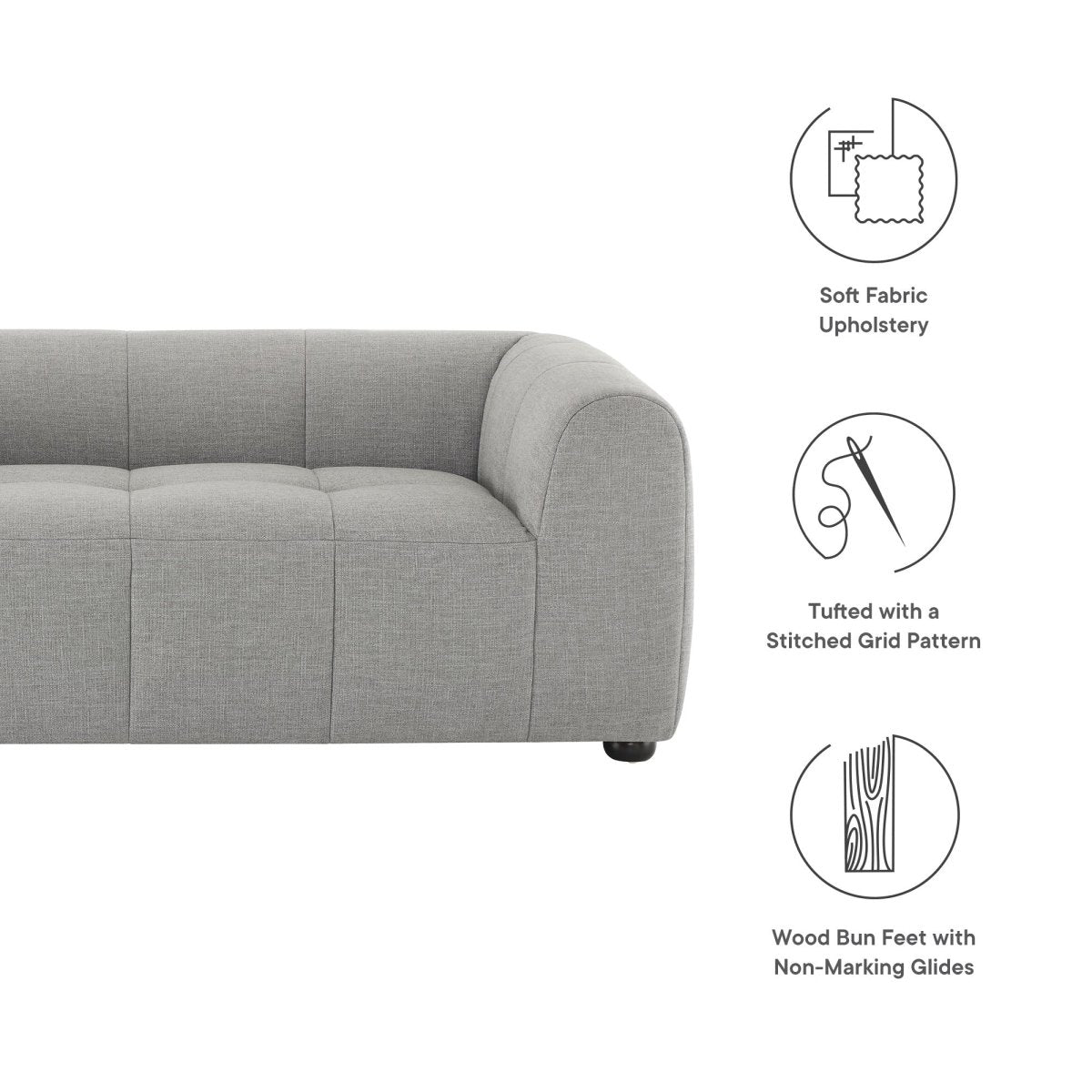 75 - Inch Liana Upholstered Fabric Deep Seat Loveseat - Loveseats available at Alpine Outlets in Denver