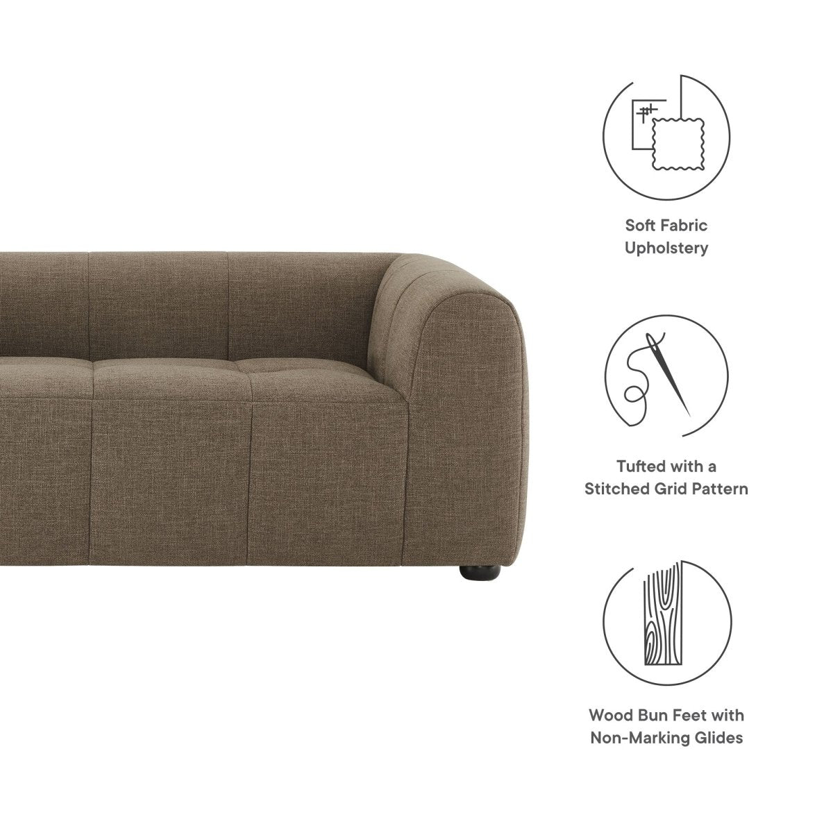 75 - Inch Liana Upholstered Fabric Deep Seat Loveseat - Loveseats available at Alpine Outlets in Denver