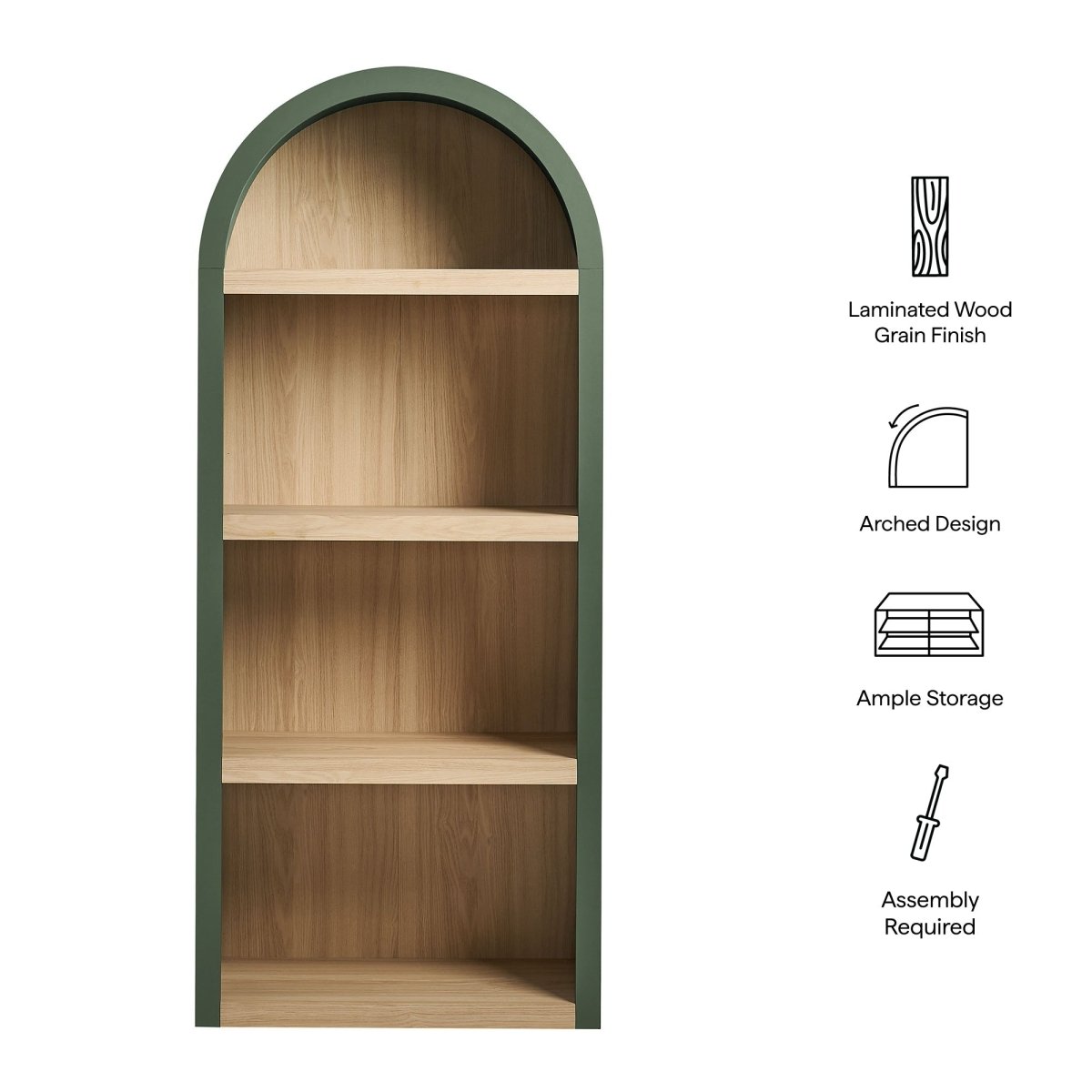 75" Tall Arched Gallery Display Shelf and Bookcase - Bookcases available at Alpine Outlets in Denver