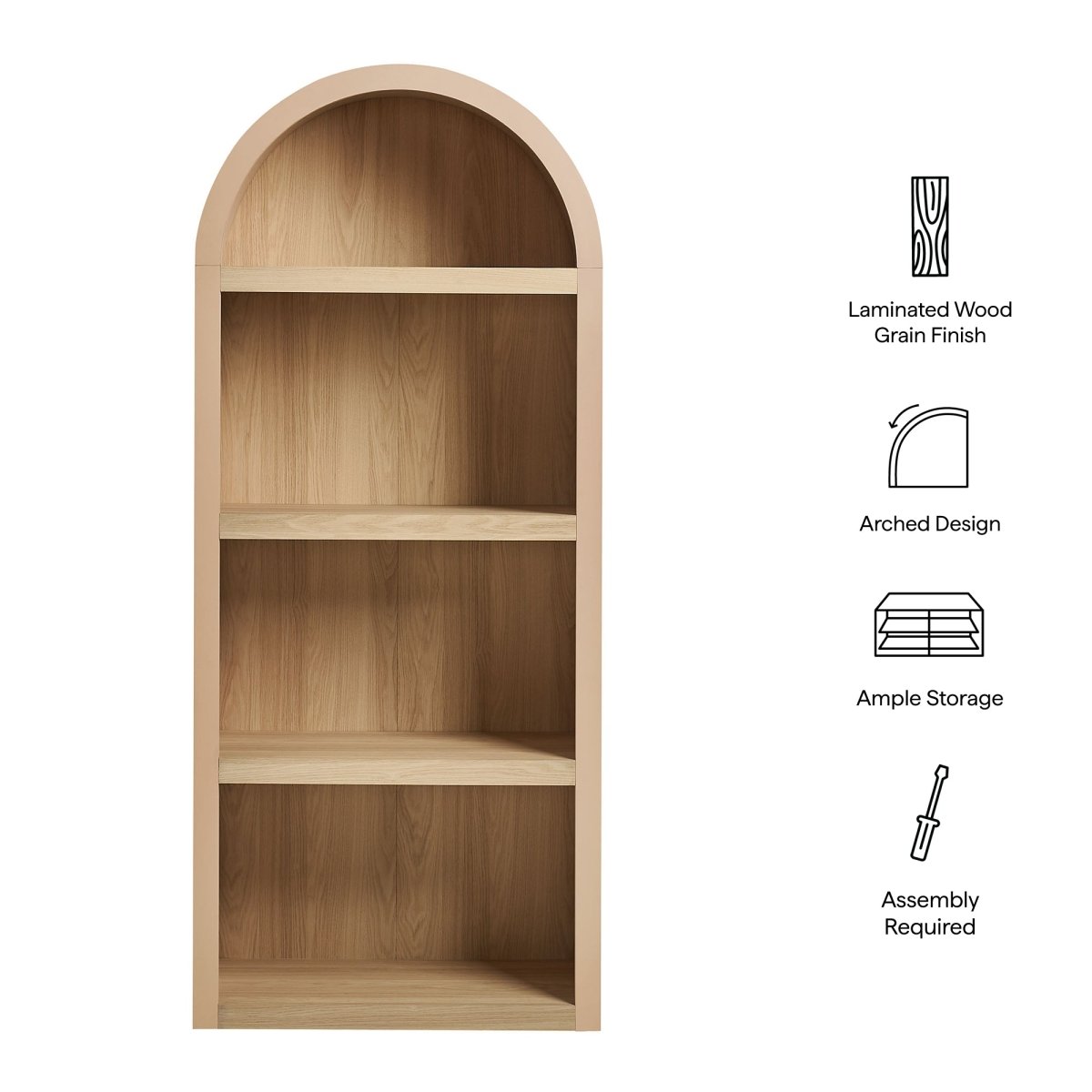 75" Tall Arched Gallery Display Shelf and Bookcase - Bookcases available at Alpine Outlets in Denver