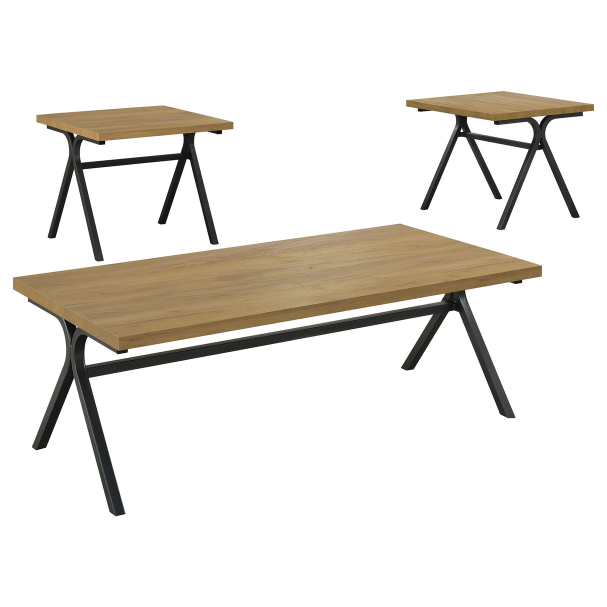 Colmar 3-Piece Coffee Table Set, Golden Oak