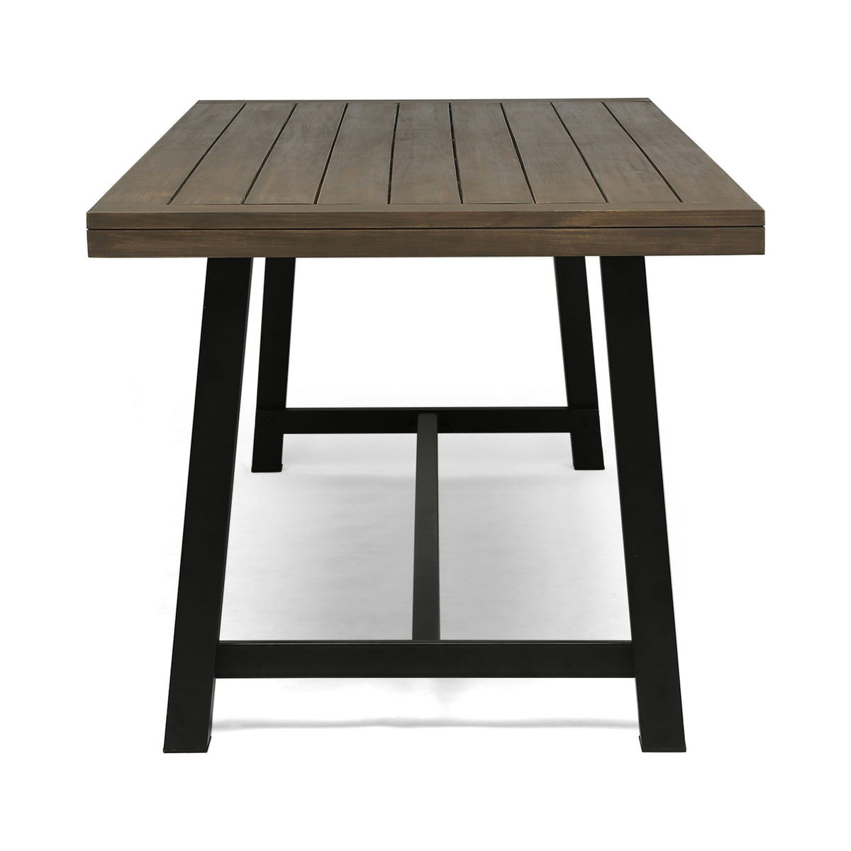 Outdoor Dining Table - Gray / Rustic Metal