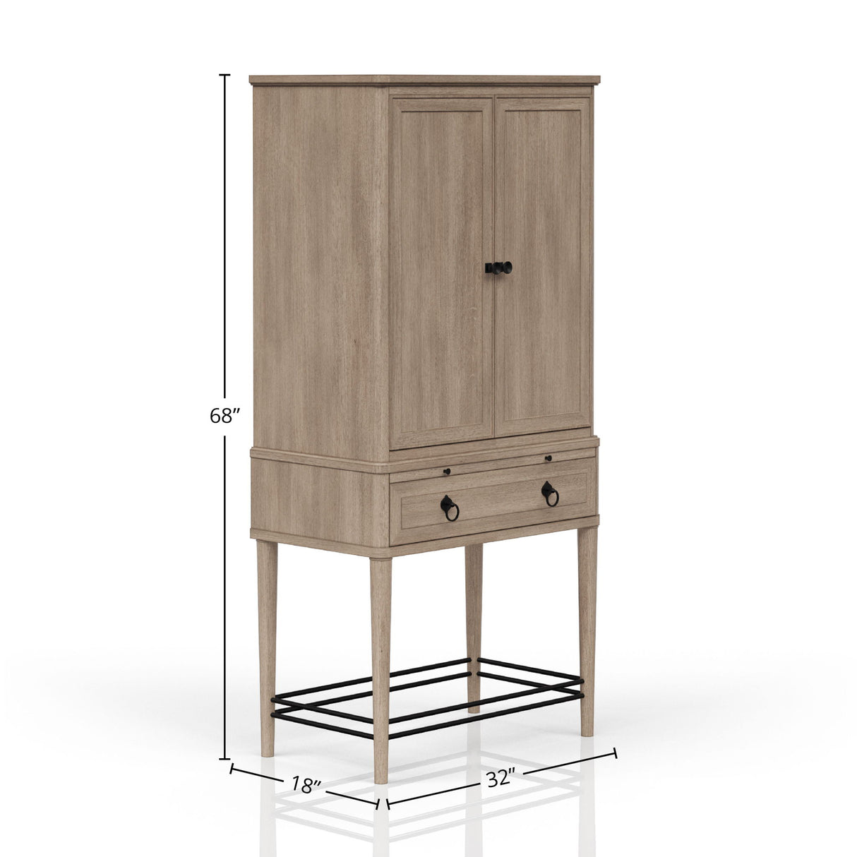 Bar Cabinet Colored - Sand - Wine Cabinets - Alpine Outlets