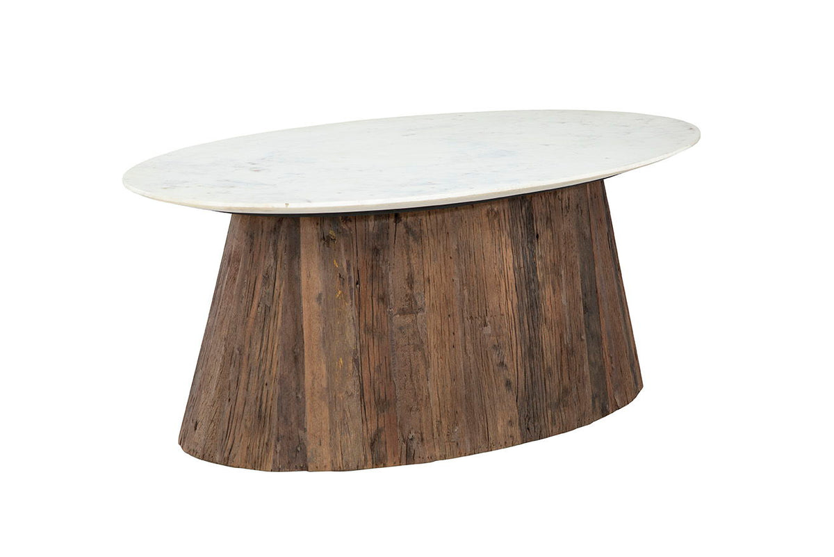Opal - Coffee Table - Dark Brown / White