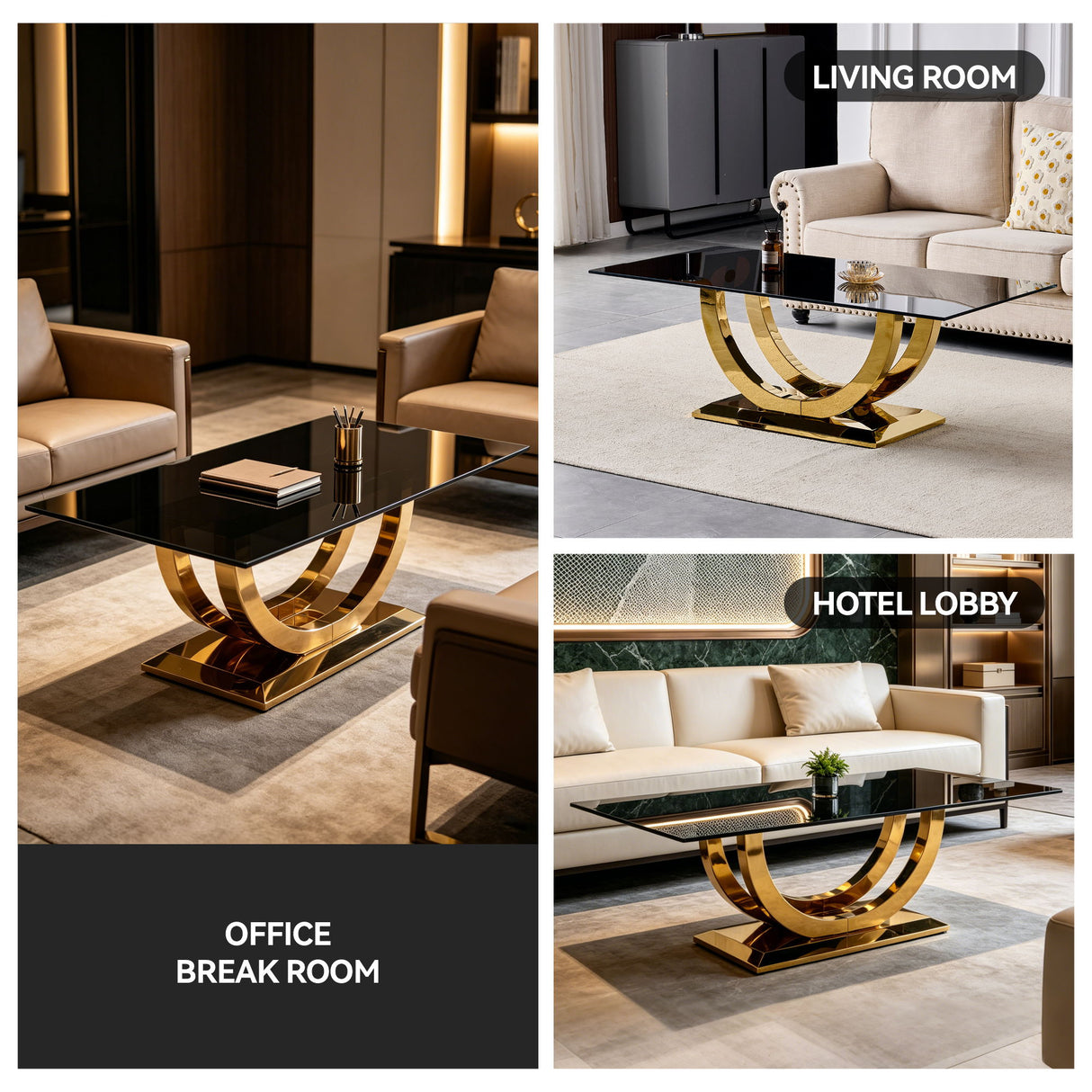 Rectangular Coffee Table With Base